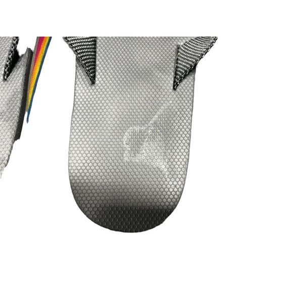 Rainbow Flip Flops Black Rubber Webbed Nylon Rainbow Arch Support Men Small - Picture 2 of 7